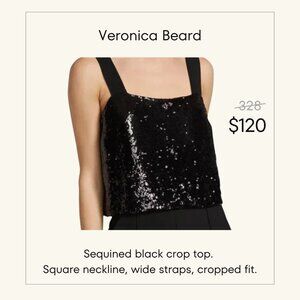 VERONICA BEARD Adi Sequin Crop Camisole